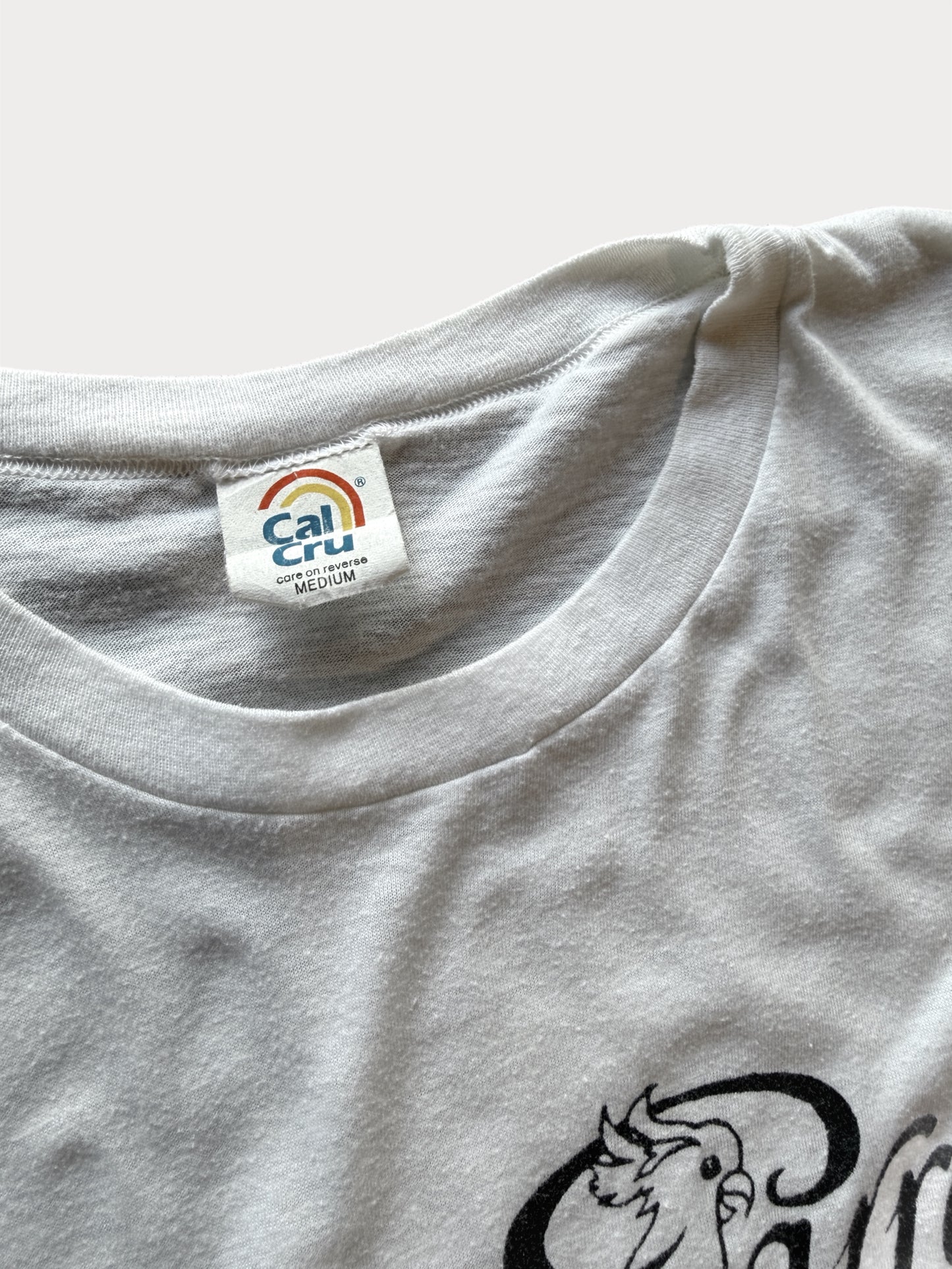1980s White Parrot Nite Club Sleeveless tee