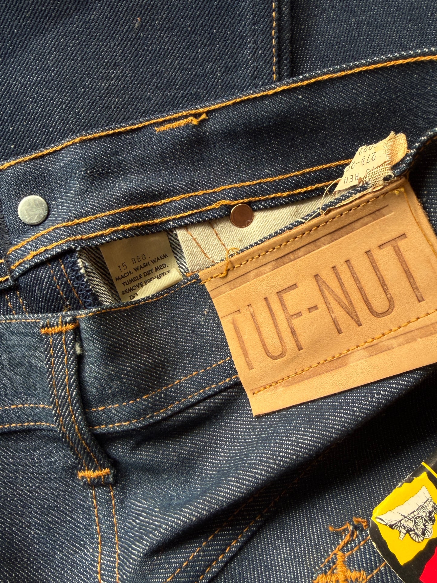 1970s Tuf-Nut Deadstock Dark Indigo jeans