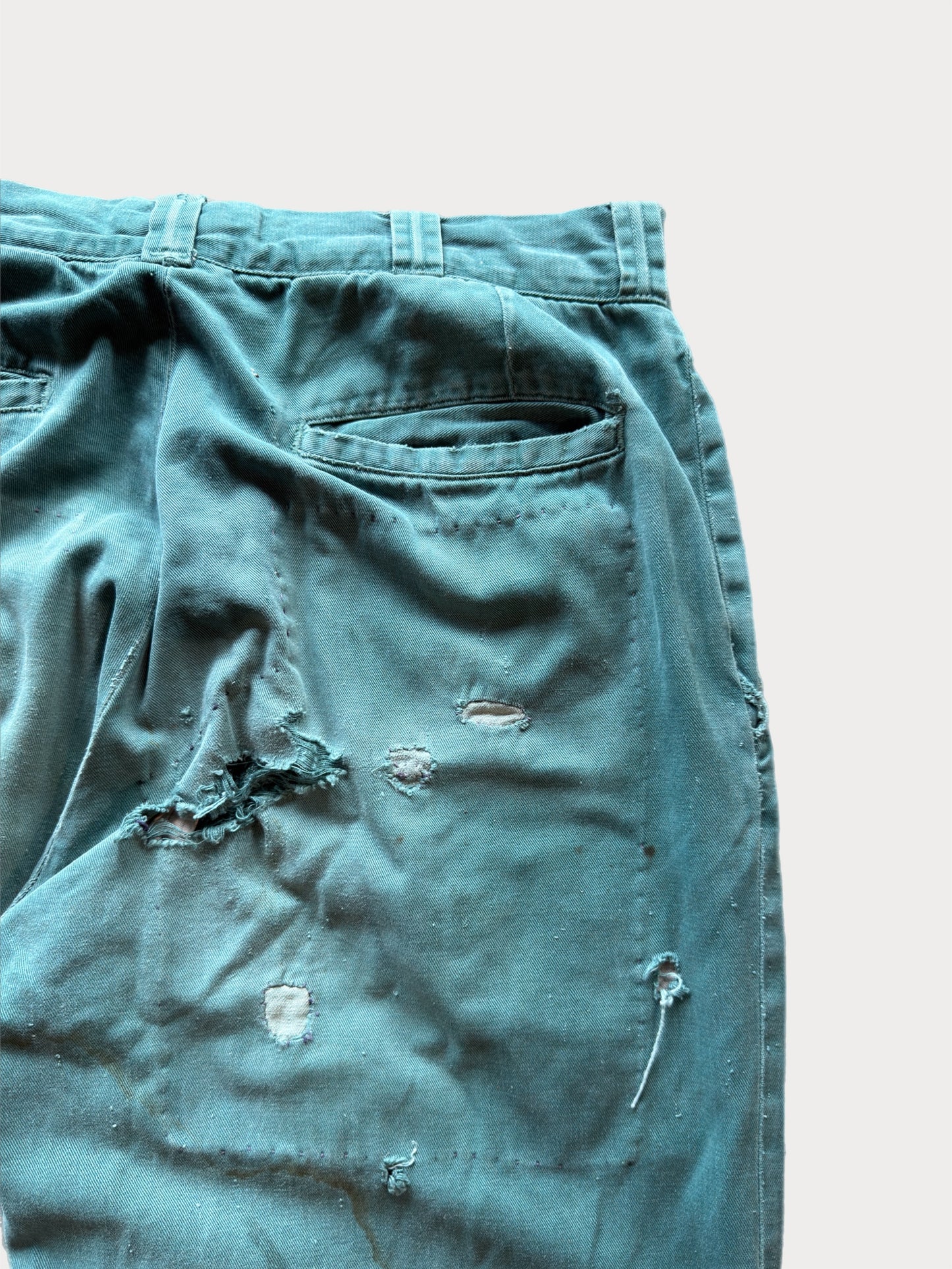 1950s Twist Twill Farmhouse Button Fly Trousers