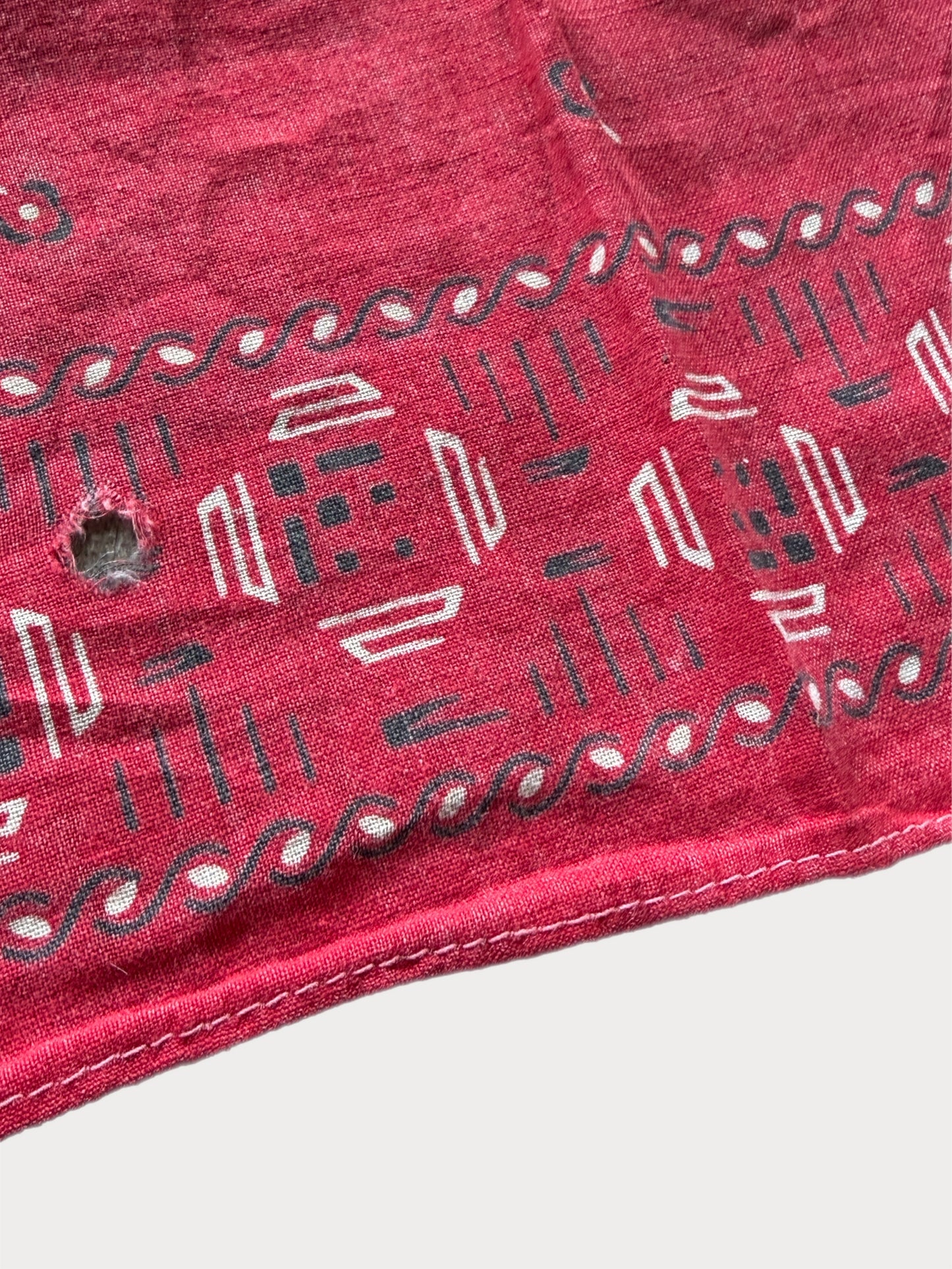 Antique Fast Color Camel Logo Turkey Red Double Selvedge Bandana
