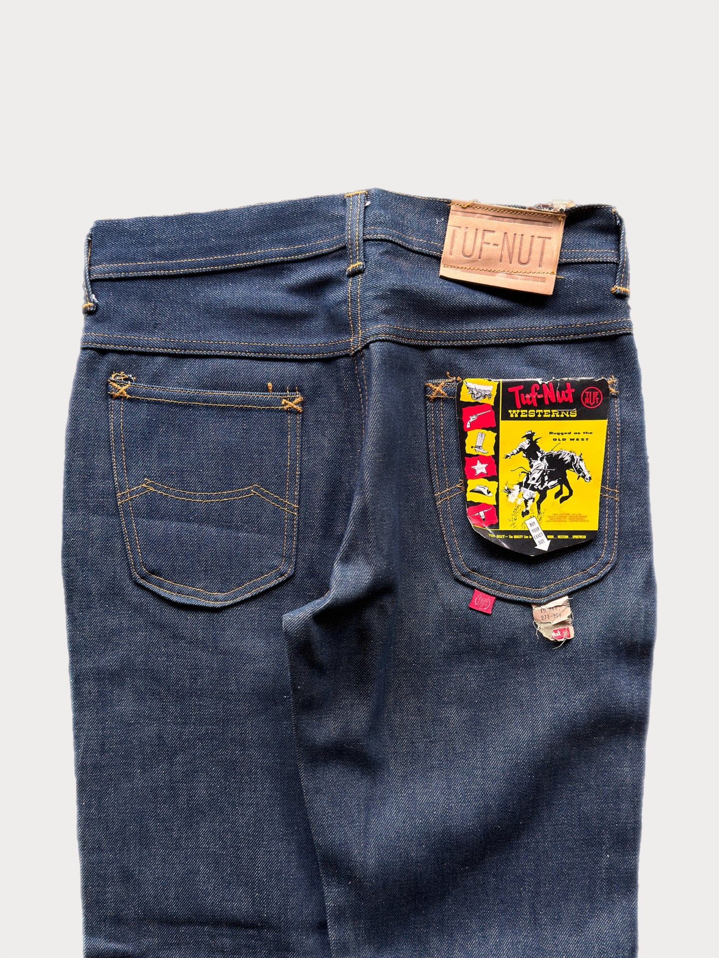 1970s Tuf-Nut Deadstock Dark Indigo jeans