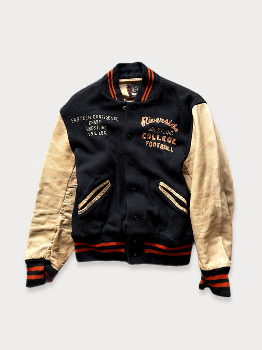 1960s Riverside College Wrestling Varsity Jacket