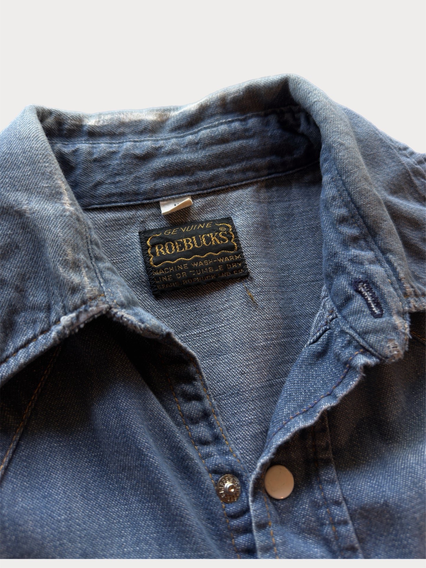 1960s/70s Genuine Roebucks Pearl Snap Denim shirt