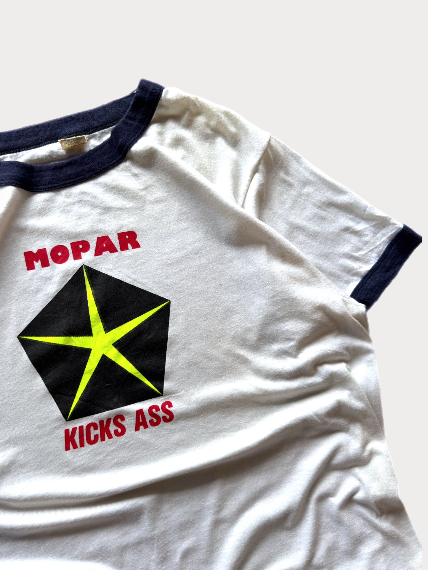 1980s Mopar Kicks Ass Ringer tee