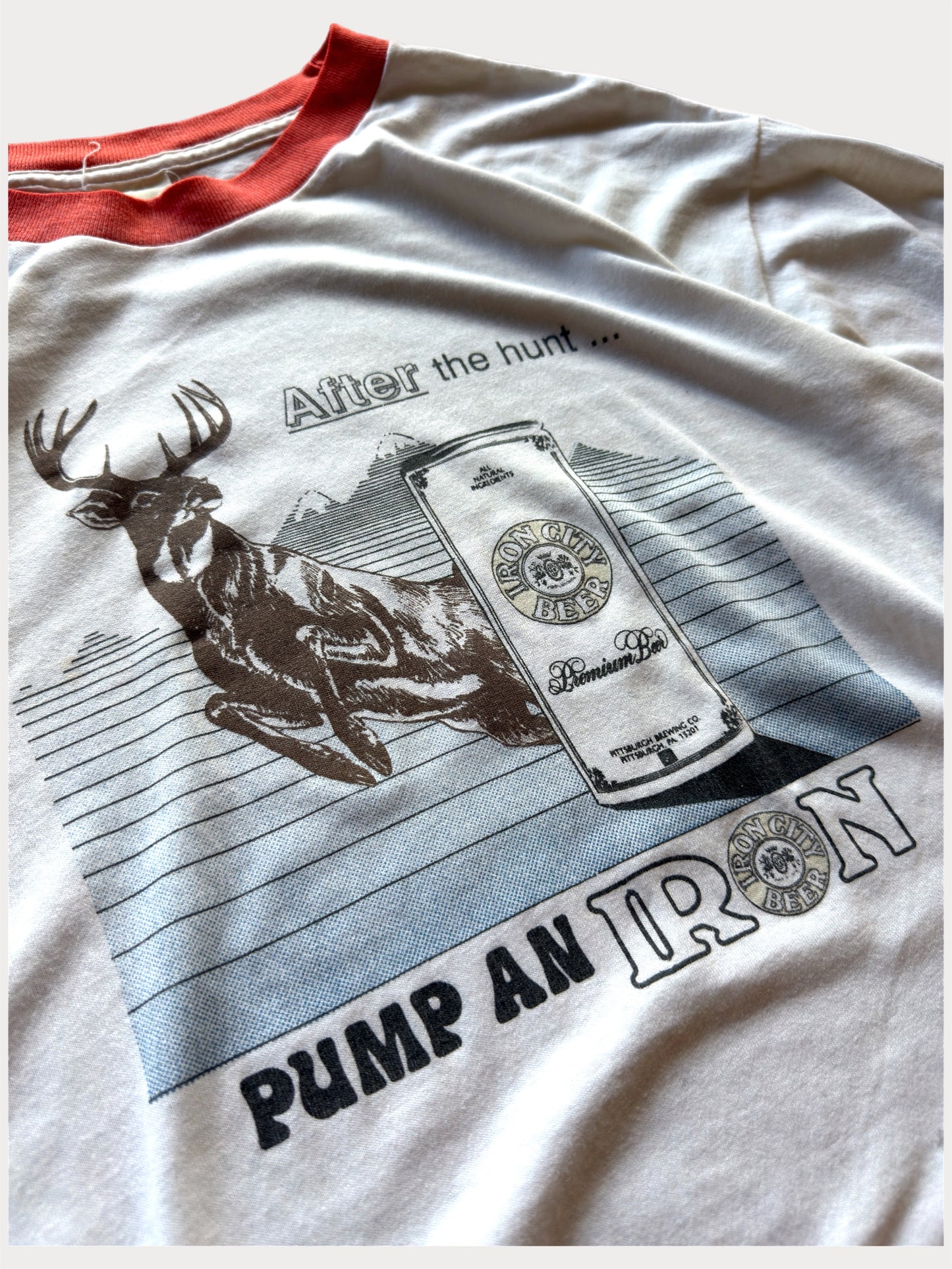 1980s Iron City Beer Ringer tee