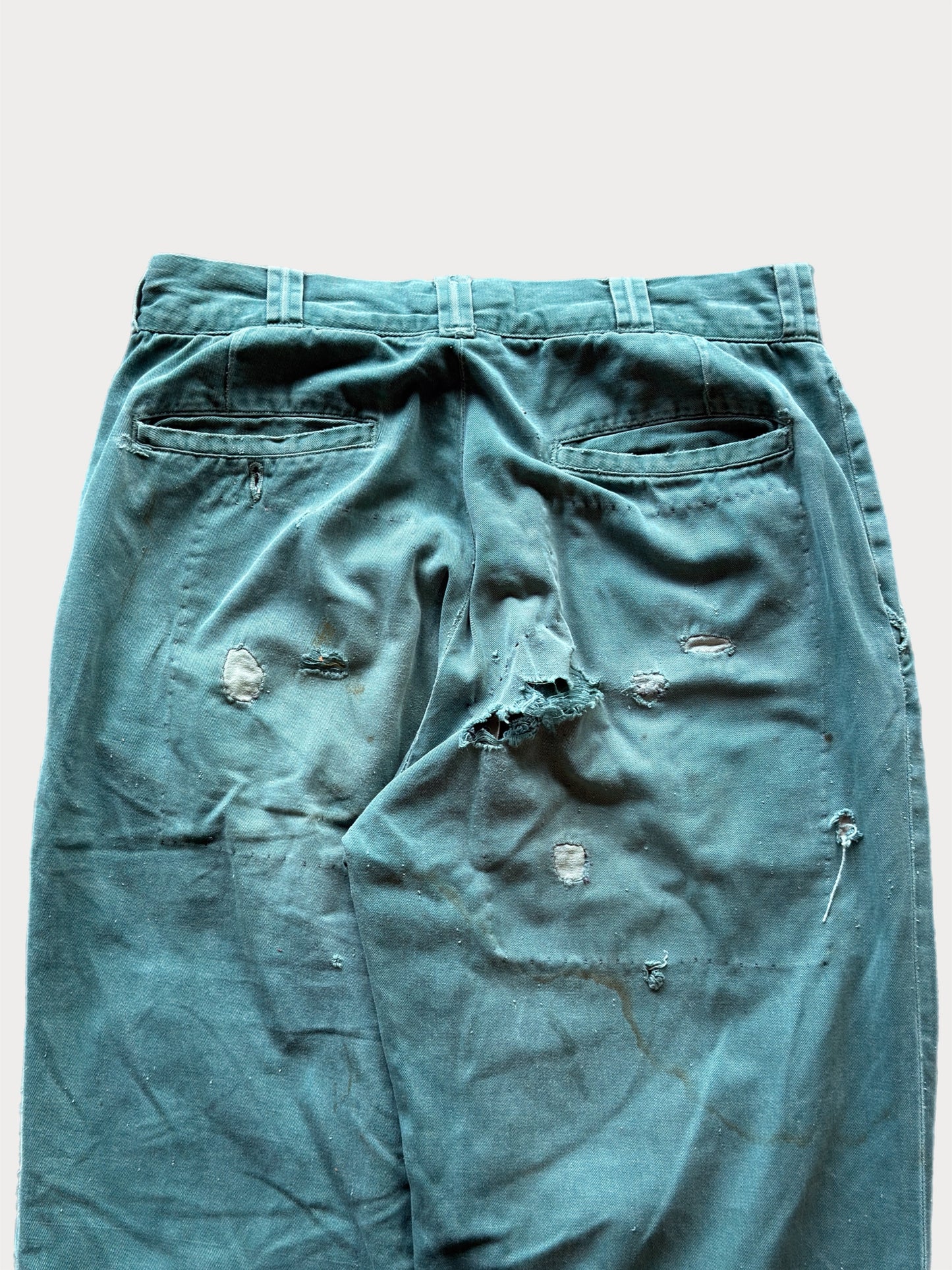 1950s Twist Twill Farmhouse Button Fly Trousers