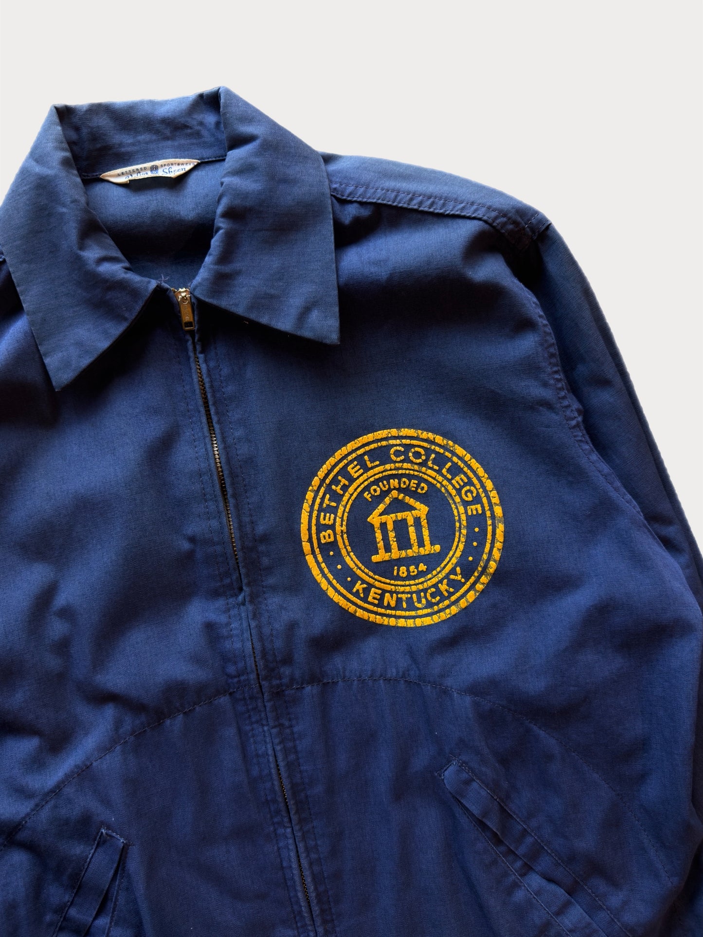 1950s/60s Velva Sheen Bethel College Zip Jacket