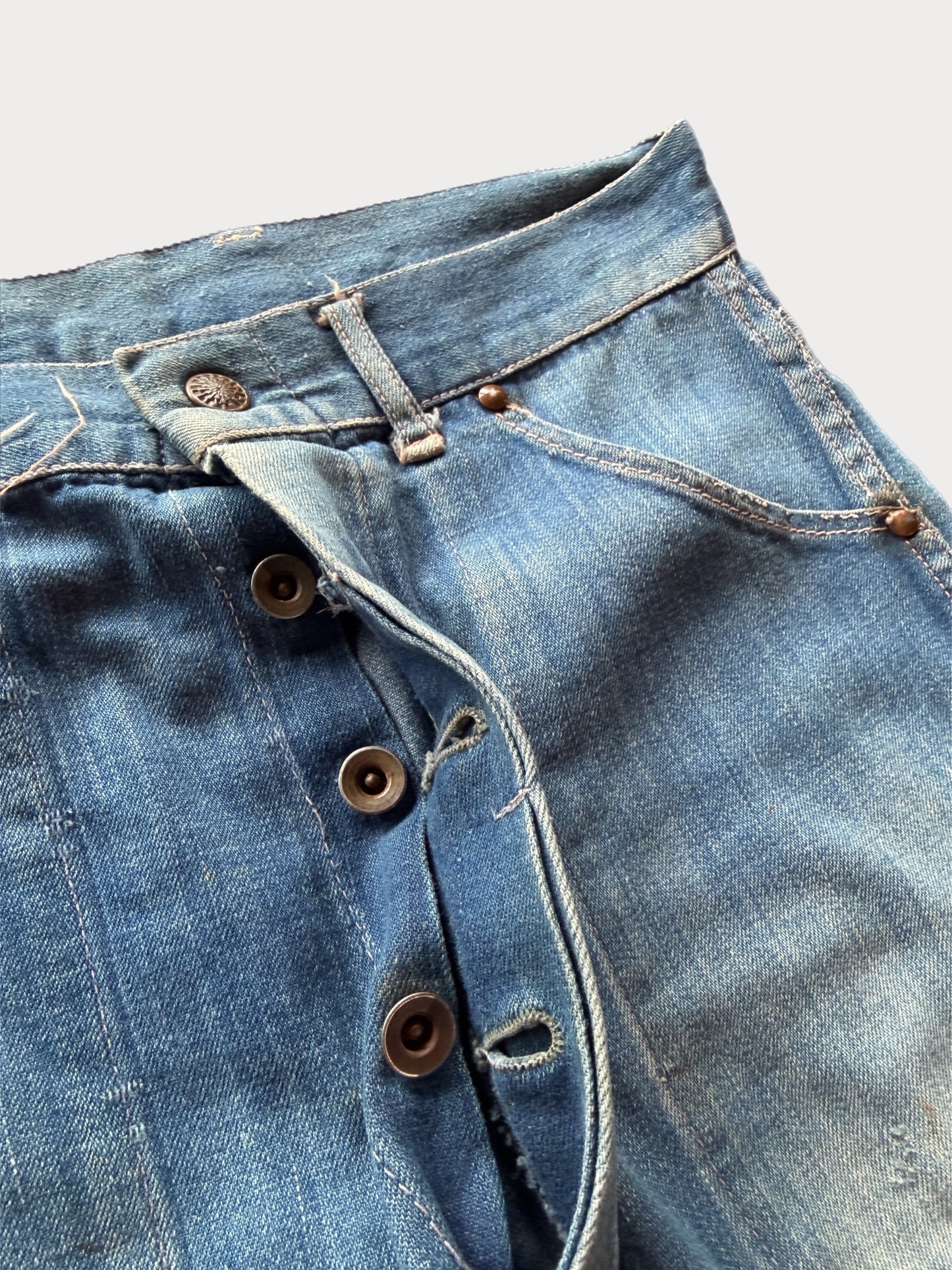 1940s/50s Donut Button Fatigue Denim Jeans