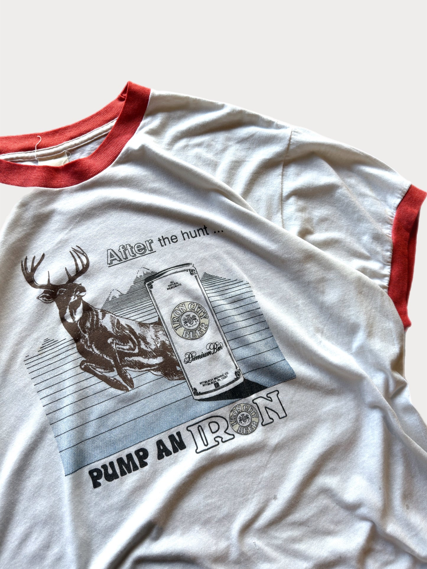 1980s Iron City Beer Ringer tee