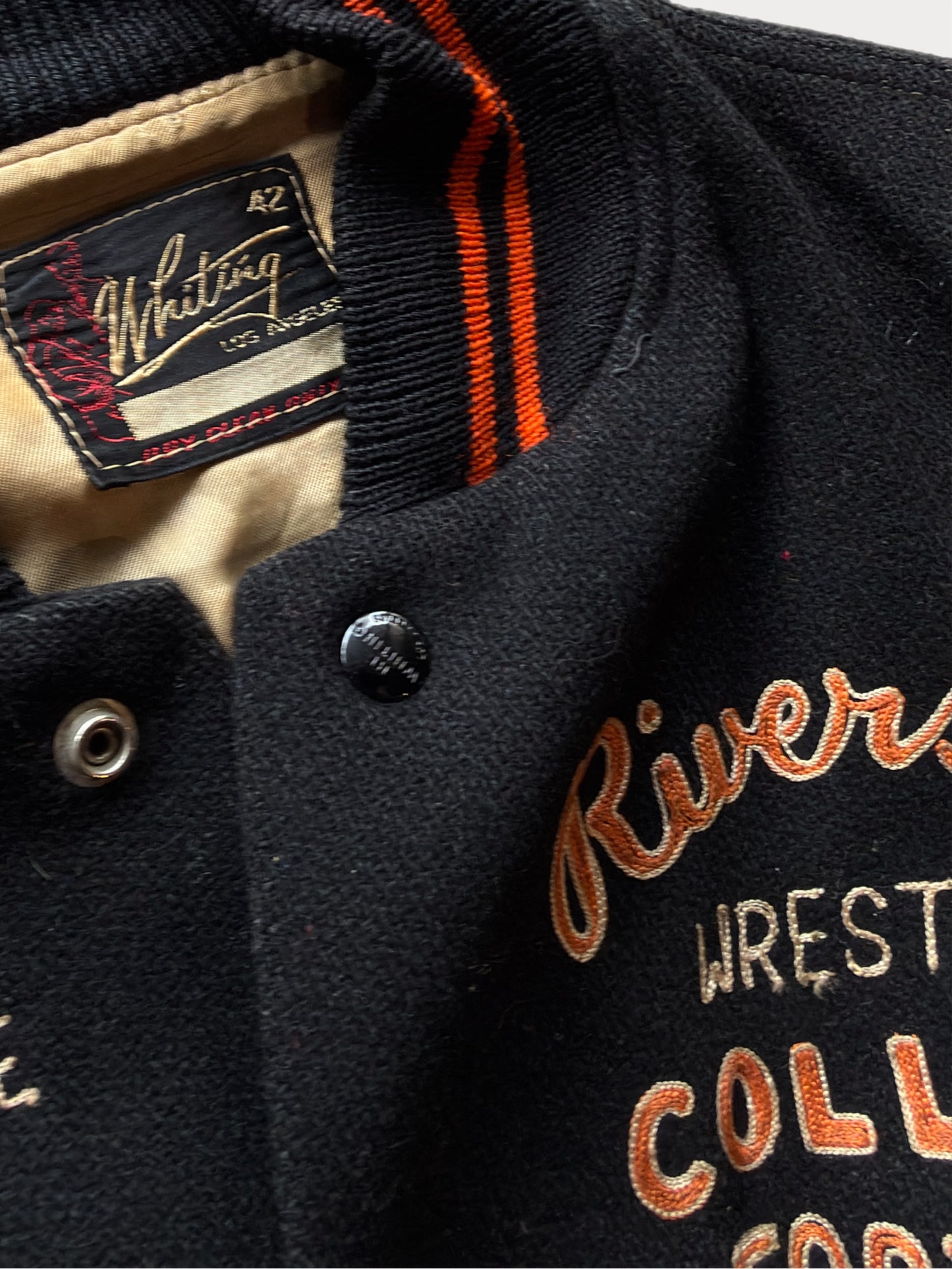 1960s Riverside College Wrestling Varsity Jacket