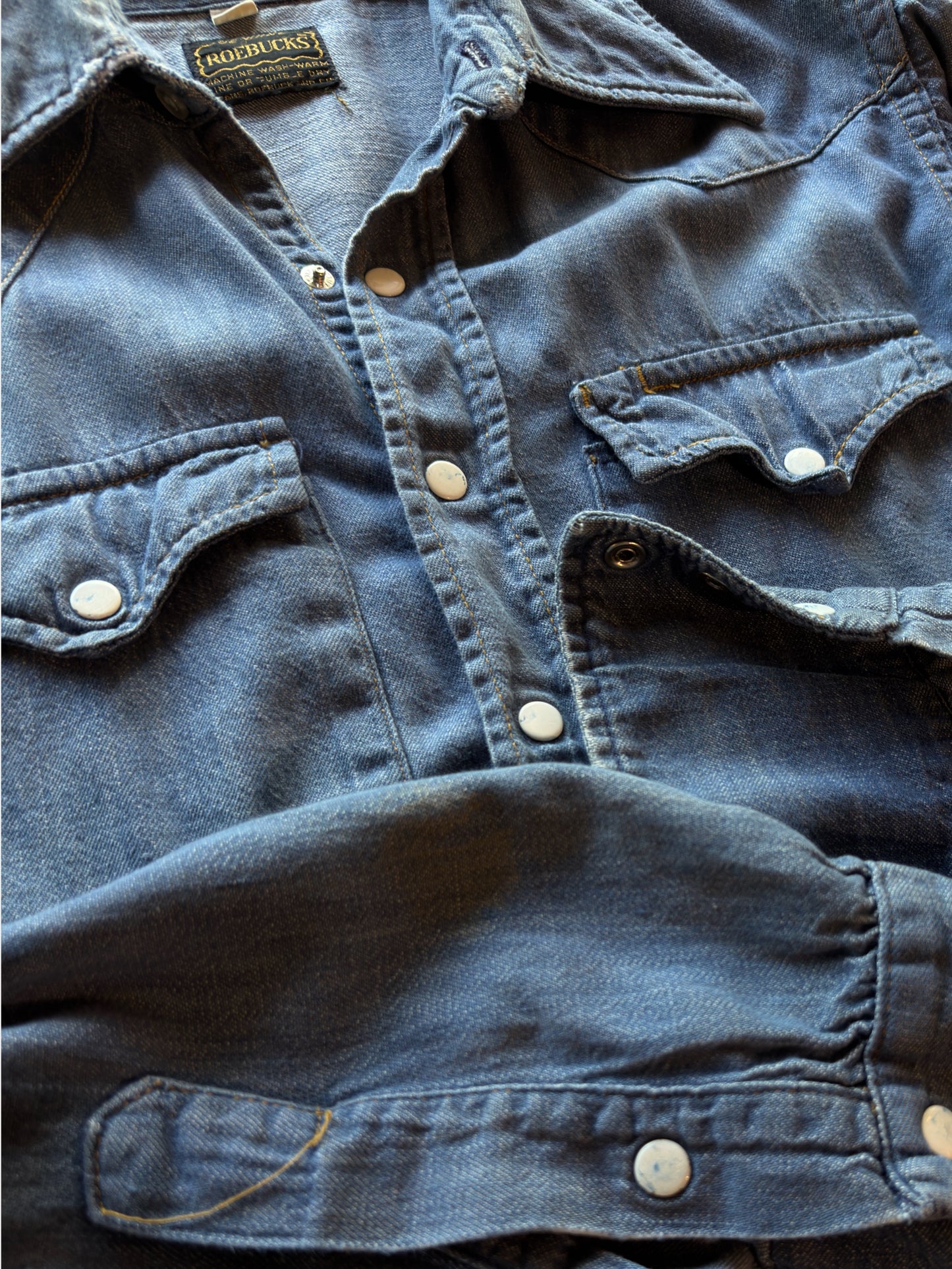 1960s/70s Genuine Roebucks Pearl Snap Denim shirt