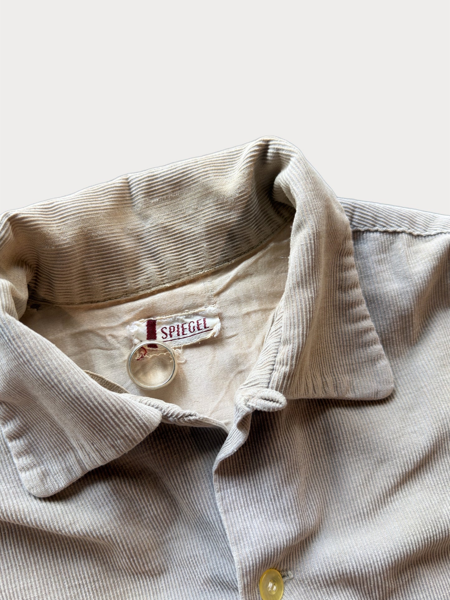 1950s Spiegel Loop Collar Corduroy Shirt