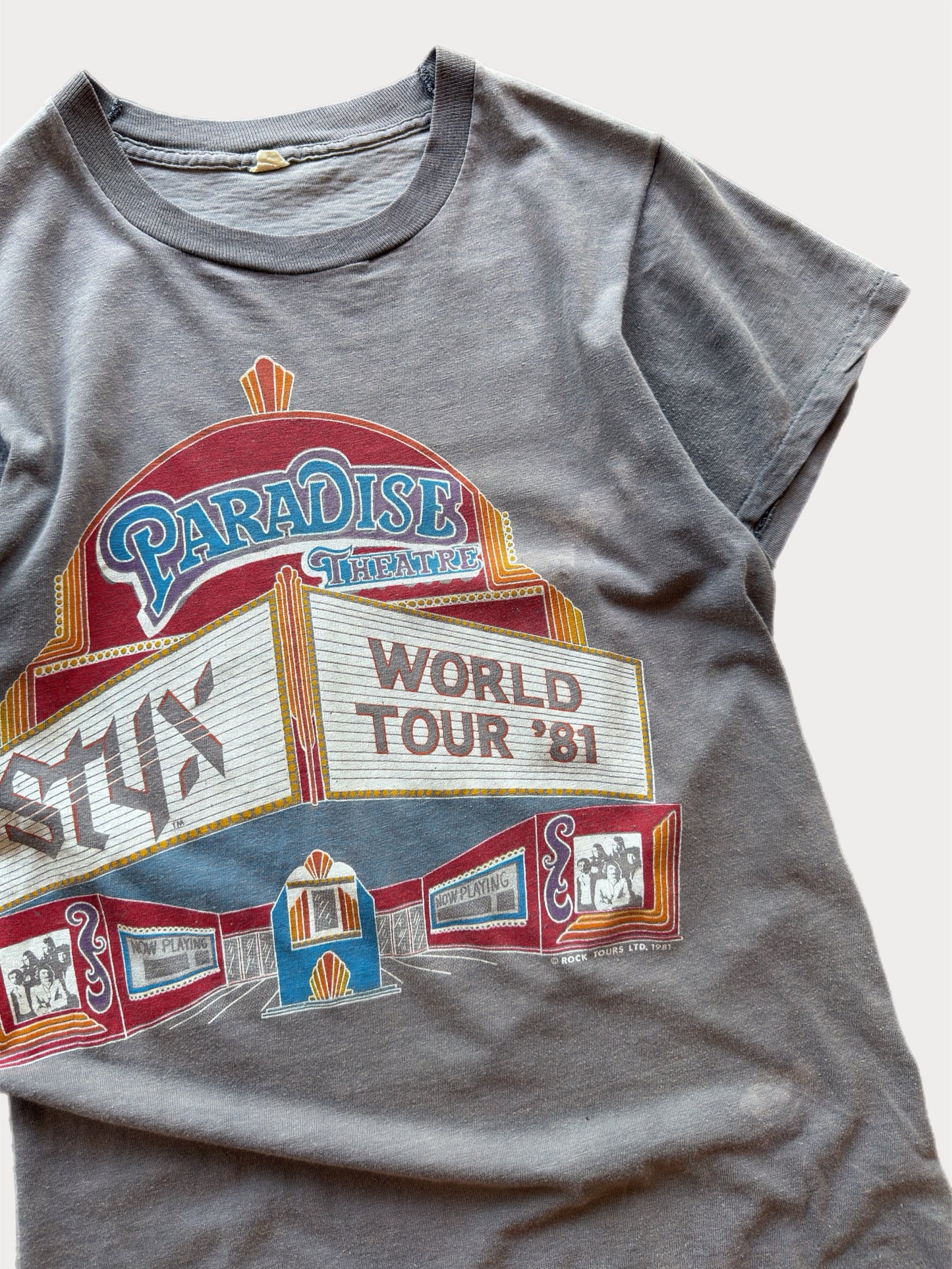 1981 Styx World Tour Faded tee