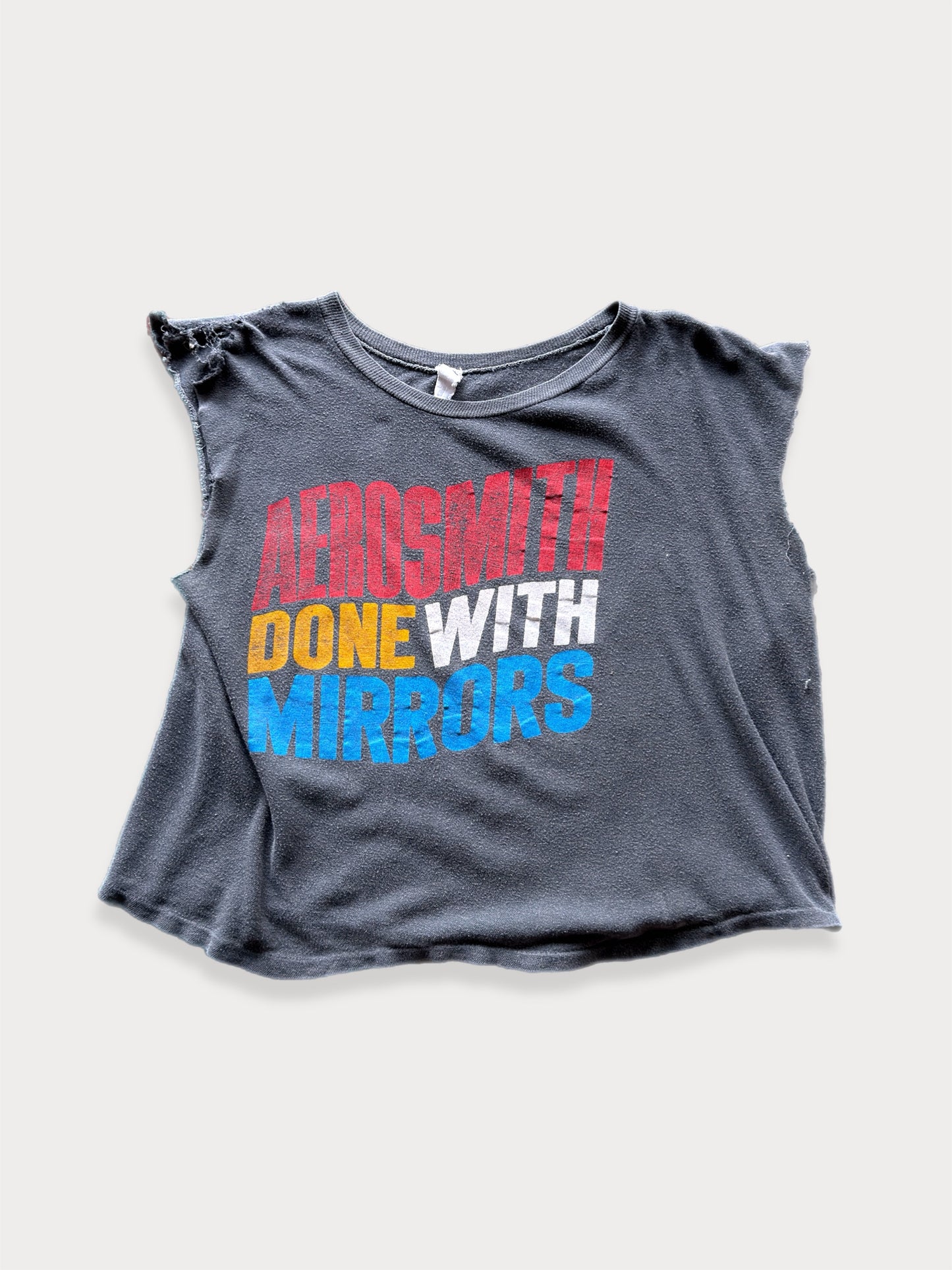 1980s Aerosmith Done With Mirrors Cut Off tee