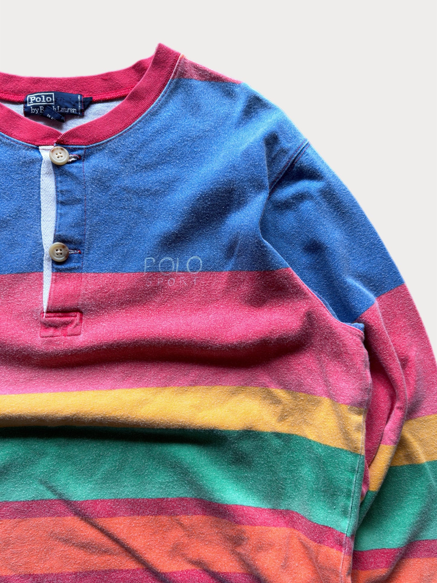 1990s Polo Sport Rainbow Henley shirt