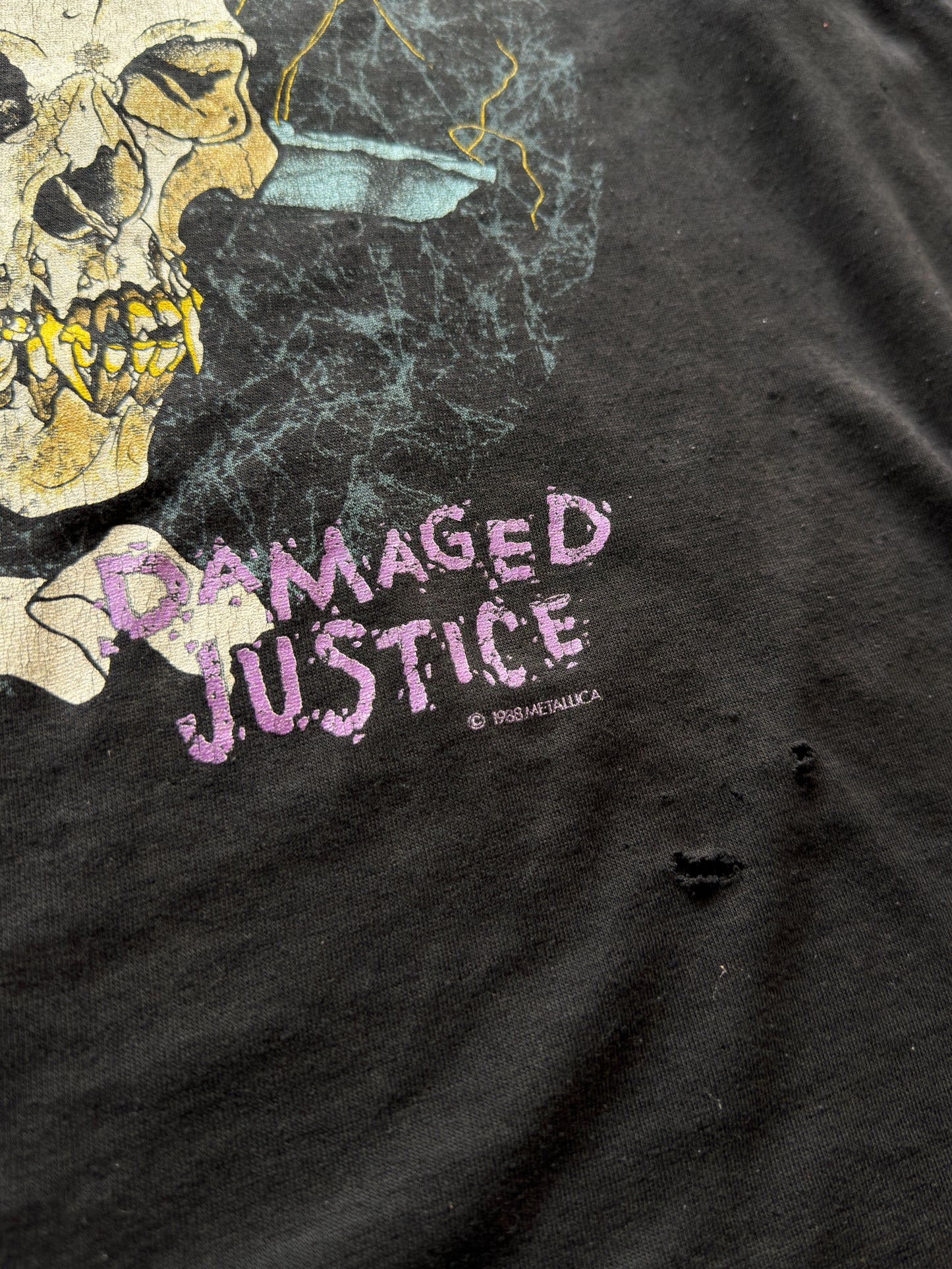 1988 Metallica Damaged Justice Tour tee