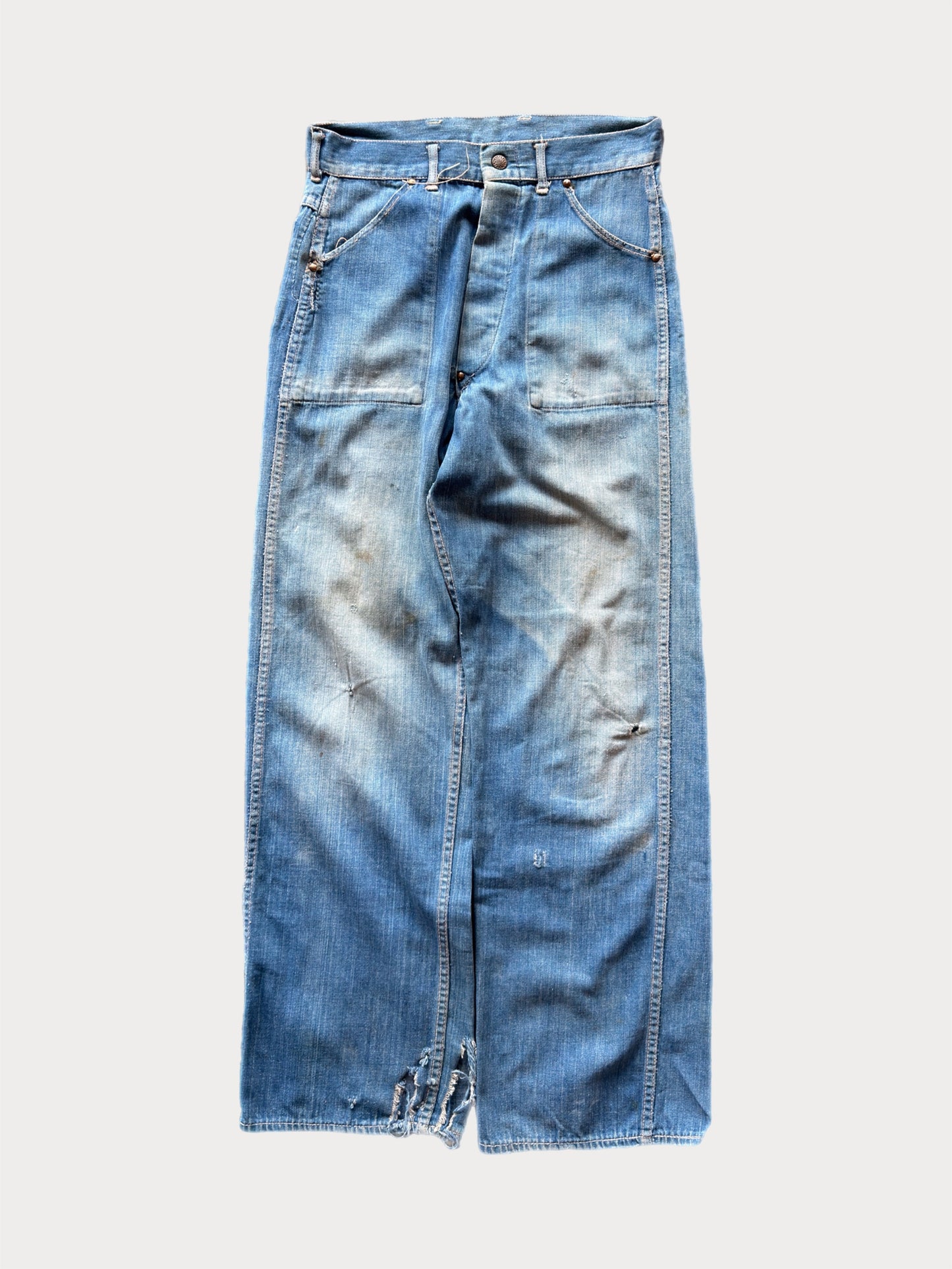1940s/50s Donut Button Fatigue Denim Jeans