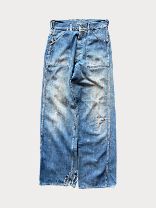 1940s/50s Donut Button Fatigue Denim Jeans