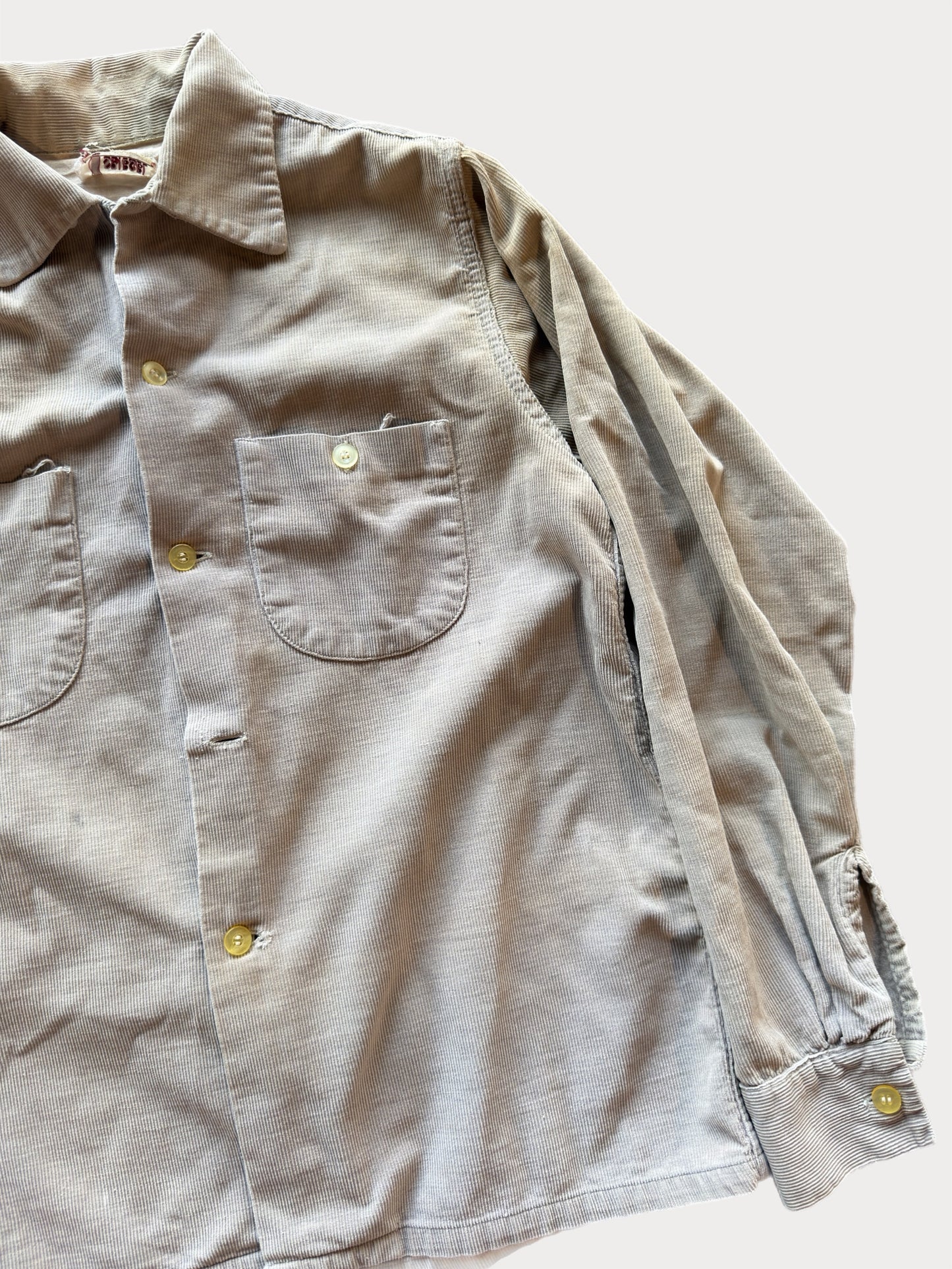 1950s Spiegel Loop Collar Corduroy Shirt