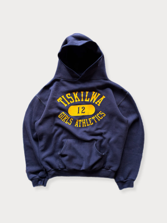 1970s Tiskilwa “12” Girls Athletics Russell hoodie