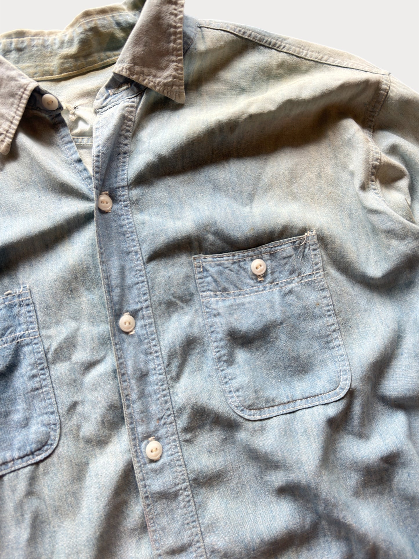 1940s/50s Faded Chambray Work Shirt