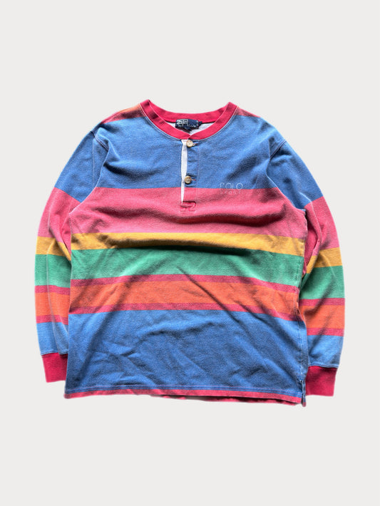 1990s Polo Sport Rainbow Henley shirt