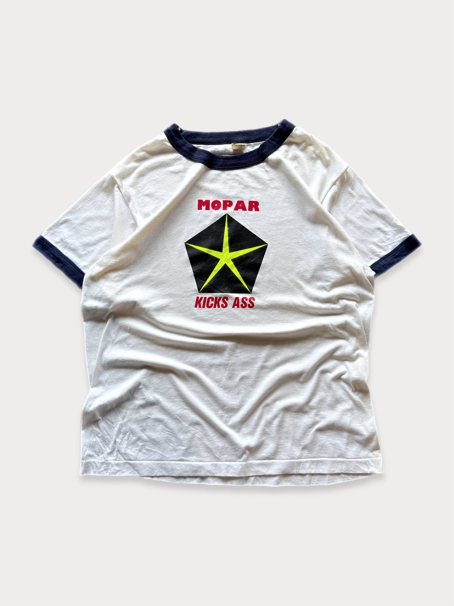 1980s Mopar Kicks Ass Ringer tee